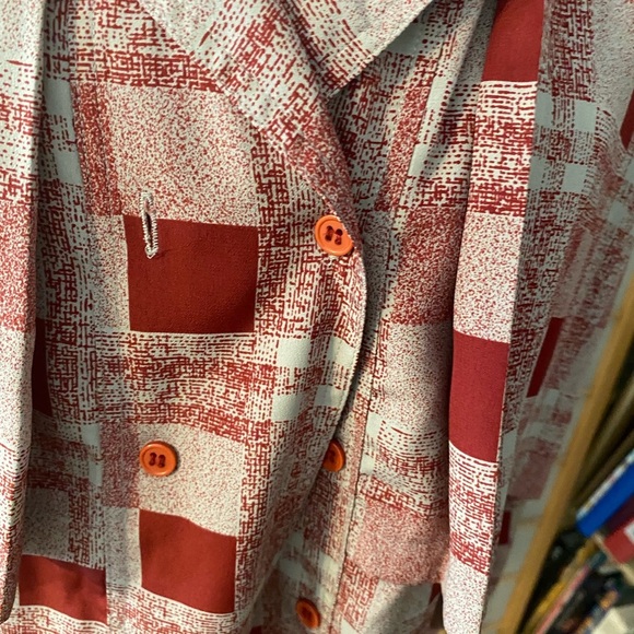 Vintage 80s 90s Jac Dale Womens 10 / 40 Top Button Down Plaid Red Shirt - Picture 3 of 7